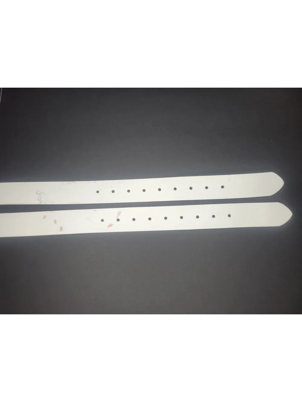 2Pc INC International Concepts Womens Faux Leather Solid White Casual Belt XL